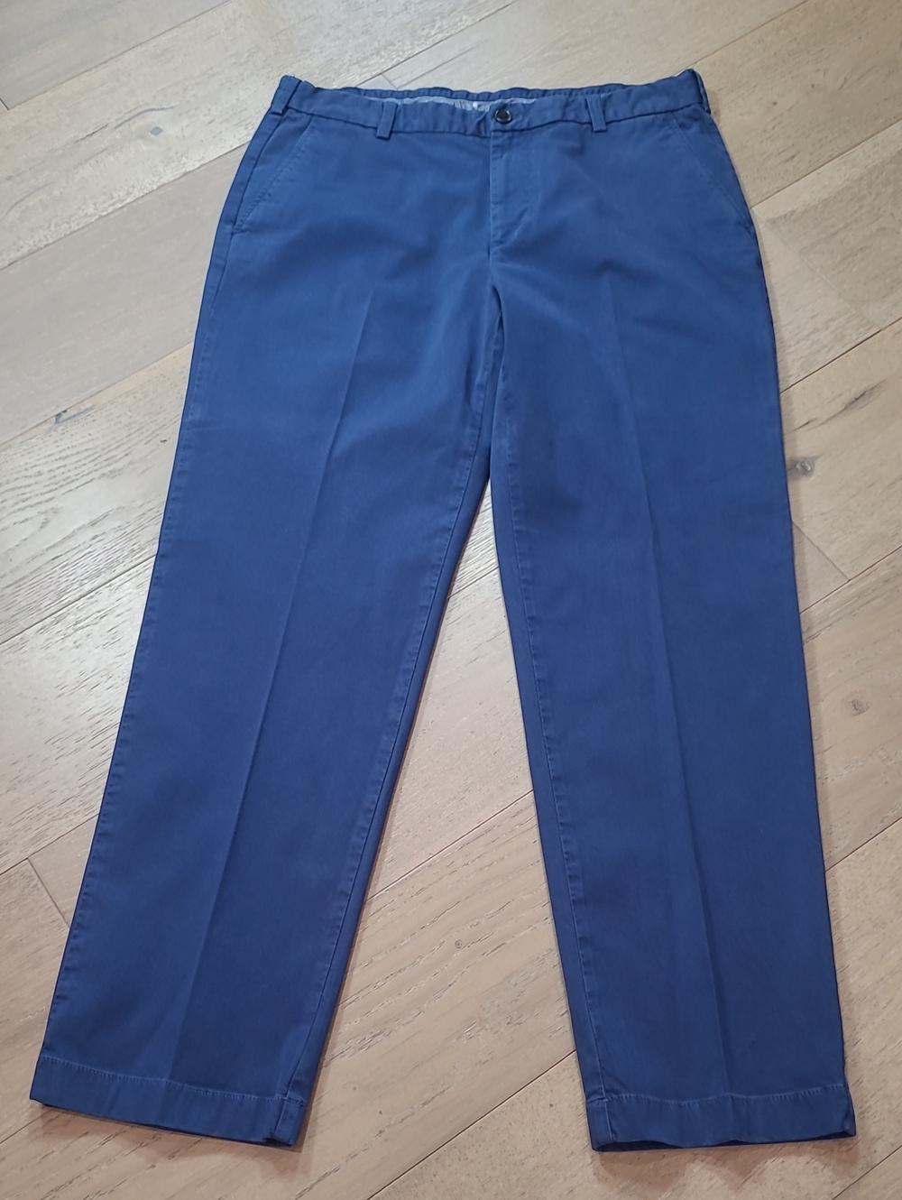 EUC Brooks Brothers Pants Men's 36*/32* Clark Blue Flat Front Chino Pants